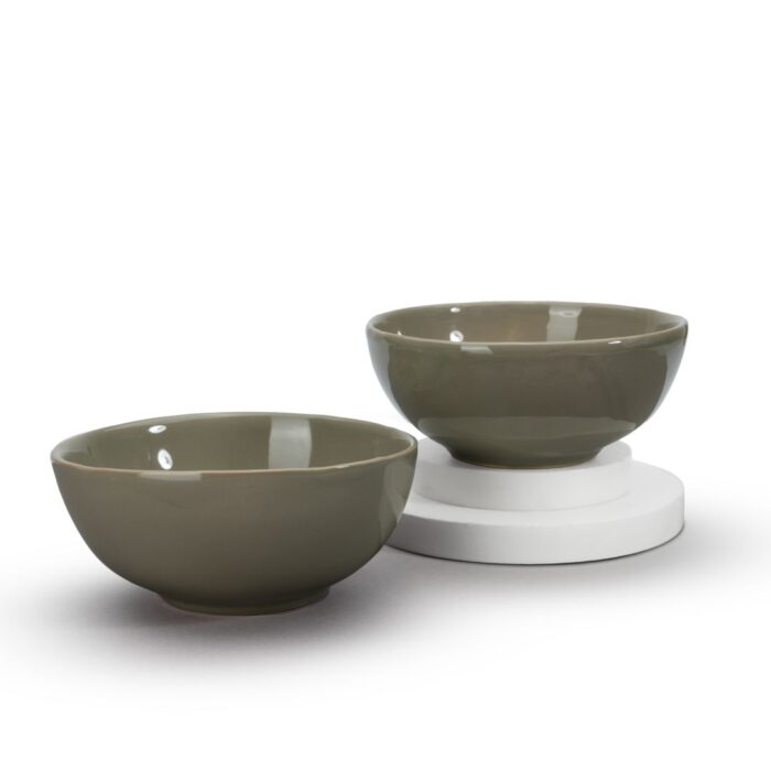 EARTH TATVA MEHENDI RECYCLED CERAMIC BOWLS  SET OF -2 - Image 1